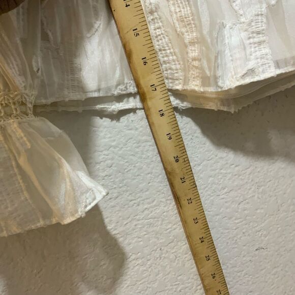 ALEXIS Off-The-Shoulder Three-Quarter Sleeve Crop Top - Picture 6 of 8